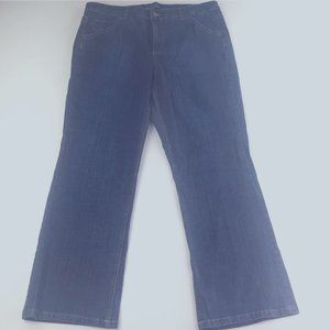 Gloria Vanderbilt Women Plus Sz 20W Stretch Straight Cut Blue Made in Jordan